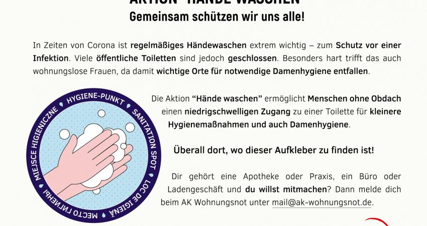 Postkarte Aktion Händewaschen Rückseite